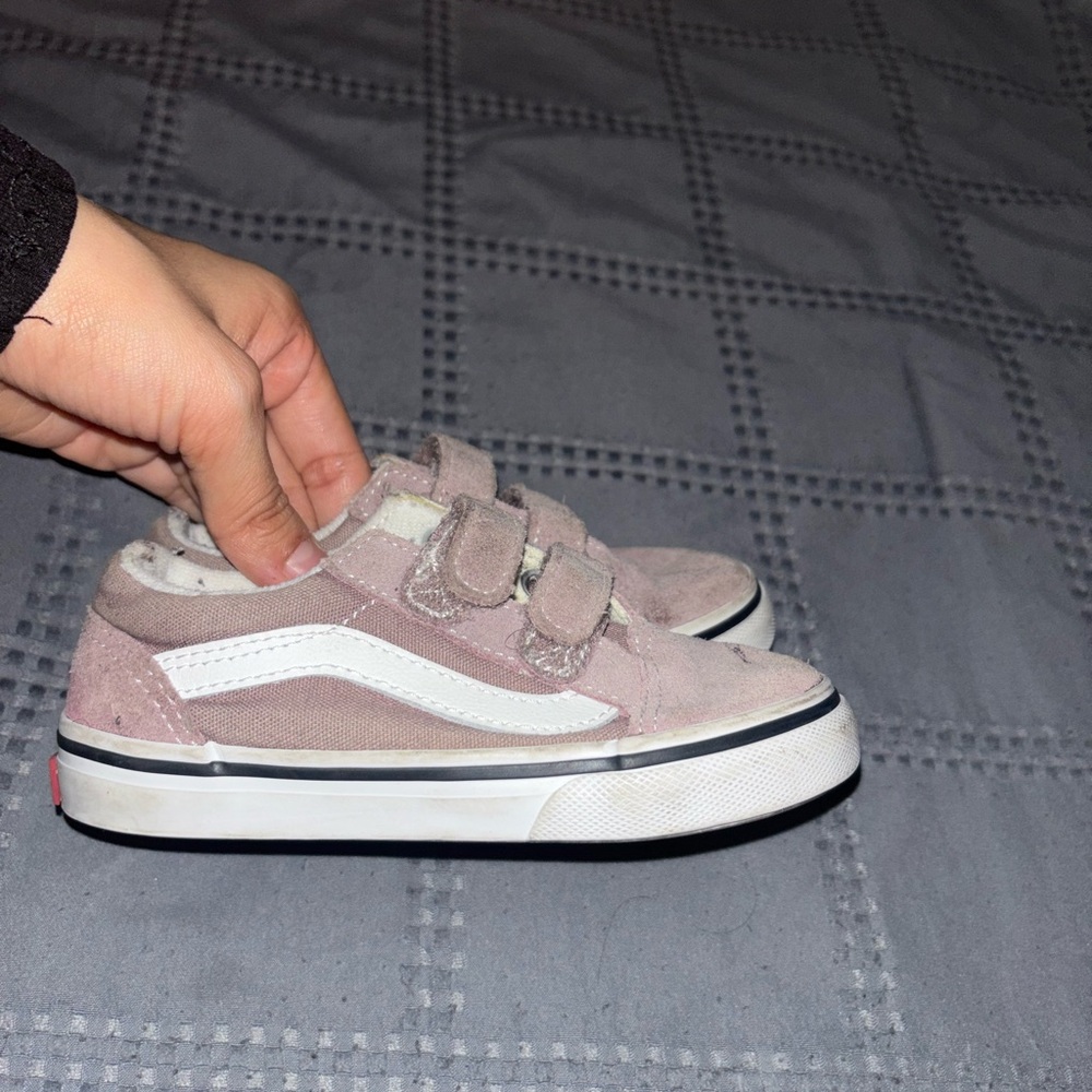 Vans Kids Pink Velcro Sneakers